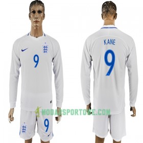 Koszulka Anglia Kane 9 Mistrzostwa Świata 2018 Domowe Stroje Piłkarskie Długi Rękaw